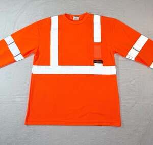 Radians Radwear ST21-3POS Class 3 High Visibility Orange Long Sleeve Safety Tee